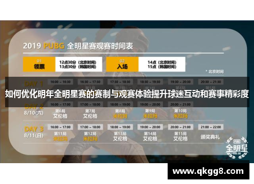 如何优化明年全明星赛的赛制与观赛体验提升球迷互动和赛事精彩度